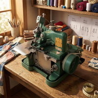Metal Body Electric Overlock Sewing Machine Built-in Handwheel Tabletop Overlock Machine Seam Finishing Compact