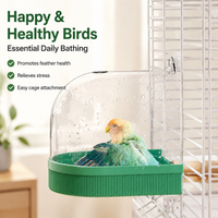 Cage-Mounted Bird Bath & Feeder, Multi-Functional Bird Feeding Station, Easy Clean for Small Garden Birds