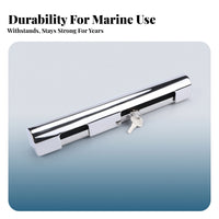Outboard Lock Key Cylinder Stainless Steel Outboard Lock Rectangular Bar