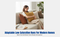 Winter linen pillow cover, solid color, large backrest, sofa, bedroom decor