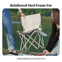 Foldable Camp Stool Lightweight Mini Folding Stool space-saving Portable Seating adaptable for Street Vendors, Art Students, Camping, Outdoors, Picnics, Hiking