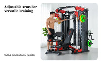Linear Machine Strength Rack Heavy Duty All in Single Linear Machine Reinforced Steel Frame Complete Home Gym for Bodybuilders, Fitness Enthusiasts