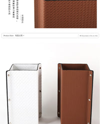 Luxury Woven Leather Flower Vase for Living Room Decoration