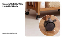 Salon Utility Cart Easy to Move Mobile Storage Rack on Wheels 3-Tier Rolling Cart Space-Saving Mobile Storage Organizer