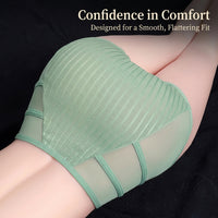 Women's Knickers High Waisted with Lace Trim for Everyday Wear, Breathable Shapewear Control Pants, Smooth Fit and Comfort for Workwear