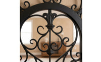 Scrollwork Pattern Metal Scroll Wall Decor Vintage Design Metal Scroll Wall Panel Easy to Hang Wrought Iron Window Frame Hollow Carved Design for Living Room, Bedroom, Entryway, Bathroom