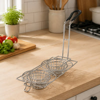 Heavy-Duty Taco Fry Basket Dishwasher Safe Taco Basket with Handle Sturdy for Restaurant