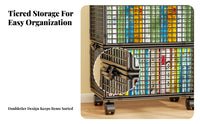 Space Saving Under Desk Book Organizer Effortless Mobility Movable Book Storage Box High Capacity Under Desk Storage Organizer Multi-Purpose for Office Workers, Home Organizers, Classroom, Study Room, Library, Bedroom