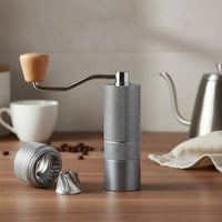 Hand Crank Coffee Mill All-Metal Frame Hand Crank Coffee Grinder Manual Burr Grinder Sturdy Wood Handle Kitchen Appliance