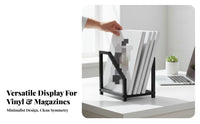Vinyl Album Display Stand Space-Saving Design LP Storage Rack Sturdy