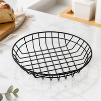 Matte Black Carbon Steel Deep Fryer Basket, Electrophoretic Coating Frying Basket for Chips, Snacks & Home Cooking
