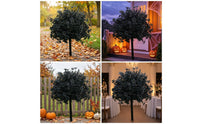 Outdoor Floral Stake with Ground Insert Seasonal Artificial Flower Stake Gothic Artificial Floral Arrangement with Ground Spike Weather-Resistant for Planter, Lawn, Halloween