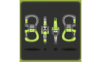 Swivel Connector with Dual Loops Universal Swivel Link Compact Anti-Tangle for Climbers, Climbing, Rigging