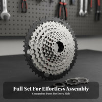 Mountain Bike Cassette Fluid Shifting Cassette-Type Freewheel Sprocket High Strength Steel Multi-Speed Cycle Cogs