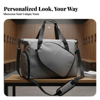 Large Capacity Pickleball Bag Multi-Pocket Organization Sports Tote with Racket Holder Lightweight for Athletes, Gym
