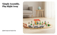 Play Accessories Electric Wooden Train Set Wooden Railway Playset Child Plaything