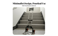 Foldable Design Folding Stair Climber Dolly Telescoping Handle Stair Climbing Cart Silent Wheels Folding Hand Truck Heavy Duty for Delivery Personnel, Apartment Dwellers, Stairs, Travel, Garage, Outdoor