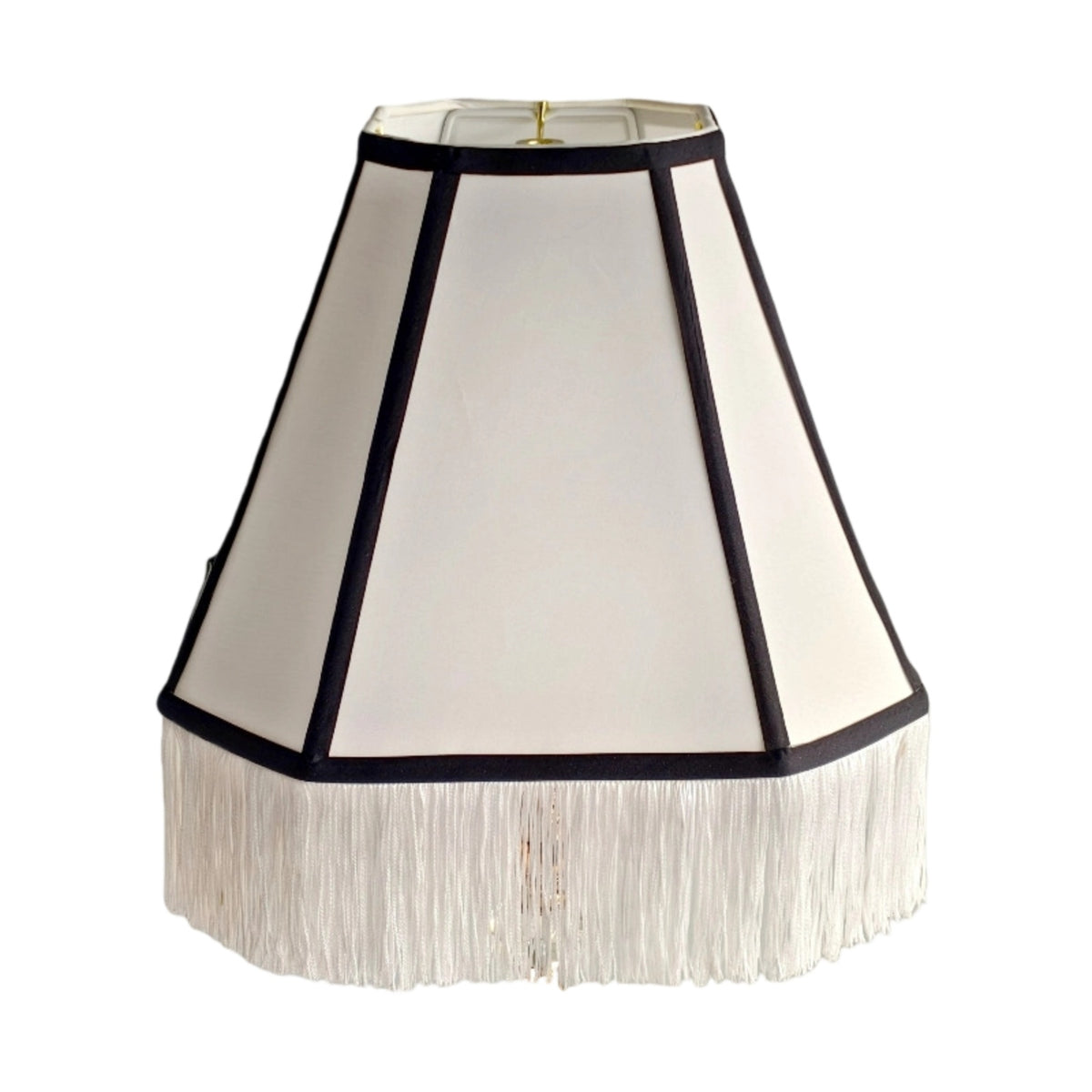 Lamp Shade with Fringe Tassel Fringe Lamp Shade Black and White Decorative for DIYers, Living Room, Bedroom