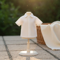 Casual Design Long Sleeve Doll Shirt Easy to Match Short Sleeve Doll Shirt Versatile Toy Clothing Peter Pan Collar for Collection Display, Photo Props