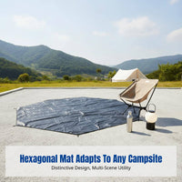PE Anti-Puncture Ground Cloth, Hexagonal Camping Mat, Water-Resistant, Moisture-Resistant, Non-Slip, Multi-Shape, Easy to Clean