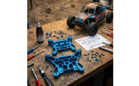 2 Pieces Front and Rear Shock Brackets Upgrade Front Shock Mount Precision RC Car Damping System Components Brackets for Rough Terrain Driving