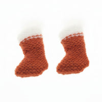 Mini Stocking Ornaments Fuzzy Christmas Sock Textured for Crafters