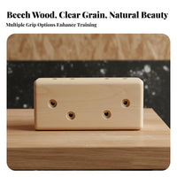 Climbing Fingerboard Solid Wood Construction Wooden Fingerboard Ergonomic Rounded Edges Climbing Fingerboard for Beginners, Athletes, Home Gym