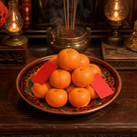 Alloy Offering Fruit Plate for Altar and Home Decor