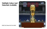 Creative Design Basketball Award Gold-Color Plated Sports Competition Award Impressive Display Piece for Champions, Tournaments, Clubhouse