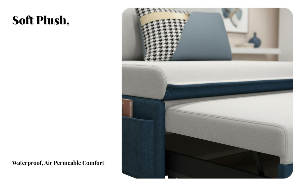 Space-Saving Fold-expandable Loveseat Bed Foldable Design Armless Fold-expandable Sofa Bed Multi-purposeFunction Sleeper Couch Easy Conversion for Apartment Dwellers, Young Adults, Small Living areas, Balcony, Guest Room, Lounge Area