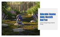 Garden Gnome Sculpture, Resin Cartoon Dwarf Decor for Yard, Home, Christmas, Assorted Colors