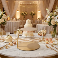 Gold Cake Stand with C-Shaped Support Metal Cake Display Stand Reusable Versatile for Wedding Planners, Parties