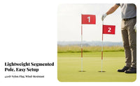 Golfs Flagstick Set Easy Assembly Portable Sturdy Construction for Driving Range, Outdoor