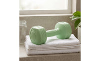 2 Pieces Hexagonal Heads Hex Dumbbells Textured Grip Molded Dumbbells Weight Markings Exercise Weights Short Handle for Strength Training, Home Gym