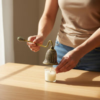 Long Handle Candle Wick Smotherer Prevents Smoke & Beeswax Spatter Decorative Candle Wick Smotherer Enamel Finish