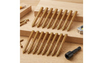 20 Pieces Threaded Hanger Bolt with Driver Bit Gold-Toned Hanger Bolts with Driver Bit Metal Fasteners High Strength for DIYers, Woodworkers