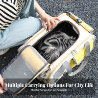 Large Capacity Pet Shoulder Bag Breathable Soft-Sided Pet Carrier Lightweight Dog Carrier Bag Stylish Design for Car Rides, Vet Visits