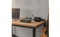 Compact USB Audio Interface Plug-and-Play Audio Interface with Phantom Power Studio Quality Mixer with Instrument Input Balanced for Podcasting