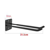 Curved Arms Tire Hook Rectangular Plate Wall-Mounted Tire Hook Mounting Holes Hanging Rack Space-Saving for Garden