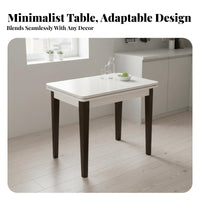 Space-Saving Extendable Dining Table Foldable Extendable Folding Table Modern and design Household Furniture Multifunctional for Small Apartment Dwellers, Families, household owners, Kitchen, Living Room, Home Office