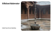 Rust-Resistant Rain Chain All-Weather Decorative Gutter Chain Architectural Accent for Architects, DIY Enthusiasts, Temple, Villa, Gazebo