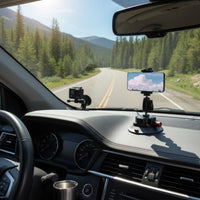 Metal Camera Suction Mount High Load Capacity Suction Cup Camera Mount 360 Degree Rotation Multi Joint Design
