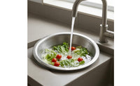 Silver Shiny Mesh Sieve Smooth Surface Stainless Steel Plate Round Shape Stainless Steel Bowl