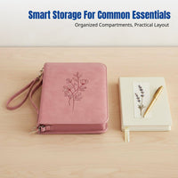 PU Leather Book Sleeve, Notebook Bag, Fastener Protective Case, Minimalist Handbag, Multi-Compartment Organizer