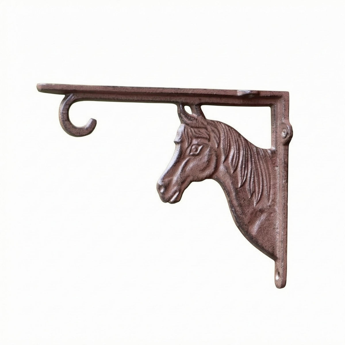Decorative Scrollwork Right-Angle Shelf Bracket Rustic Cast Metal Shelf Bracket