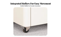 Mobile Tea Station Lacquer Finish Side Cabinet Space-Saving Easy to Assemble for Homeowners, Coffee Lovers, Parties, Kitchen
