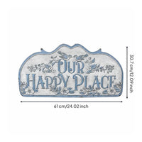 Peaceful Retreat Sign Rustic Style Retro Metal Hanging Simple to Mount to Hang Decorative Wall Plaque for Entryway, Patio