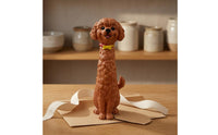 Resin Dog Figurine Vase Standing Dog-Shaped Vase Hand-Finished for Tabletop