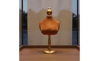 Elegant Necklace Display Bust Velvet Cover Jewelry Bust Stand Sturdy Necklace Display Stand Solid Wood for Live Broadcasting, Shop Window, Boutique