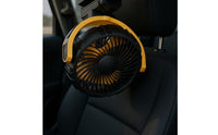 900-Degree Adjustable Rechargeable Clamp-on Fan 3-Speed Clamp-on Car Fan Pivoting Head Cooling Gadget Cordless